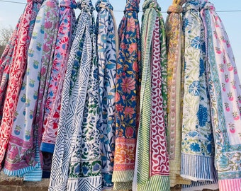 Indian Block Printed Sarong, Extra Large Ethical Fashion, Organic Cotton Sarong, 100% Cotton Sarong, Handmade Sarong Wrap, Beach Cover-up
