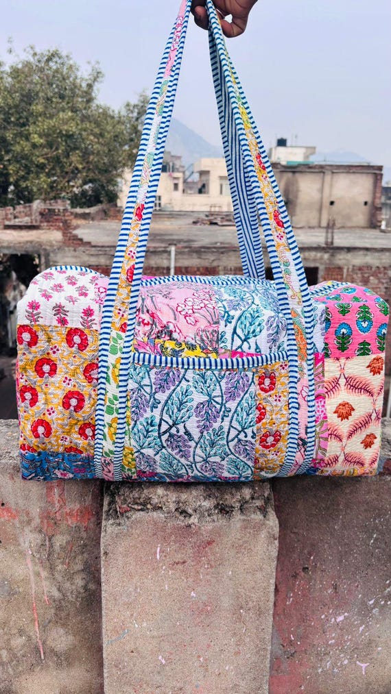 Indiamart Fabric Overnight Bags Quilted Cotton Quilted Gym Bag