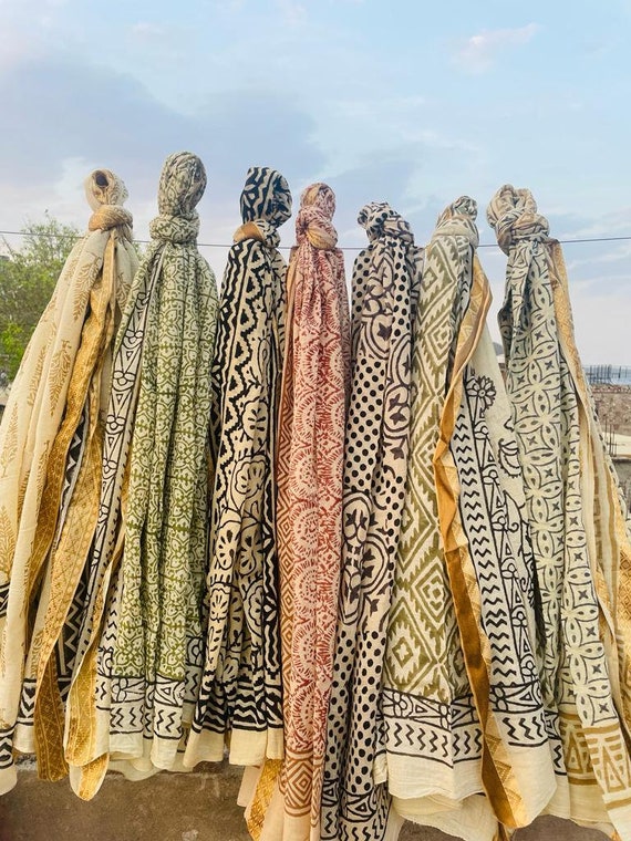 Beach Wrap Pareo, Hand Block Printed Cotton Sarong, Long Scarf, Large Sarong, Cover up, Soft Fabric Scarf, Fashion Shawl Beach Sarong,