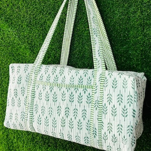 Große Baumwolle Gesteppte Weekender Reisetasche Damen Reisetasche Floral Strand Reisetasche Handgemachte Geschenke Reise Gepäck Tasche Seesack für Frauen