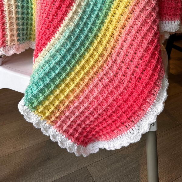 Beginner's Waffle Stitch Blanket Pattern