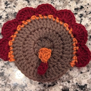 Crochet Turkey Coaster Pattern