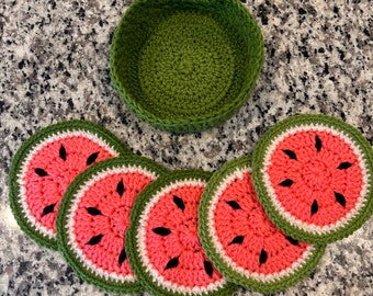 Watermelon Coaster Pattern