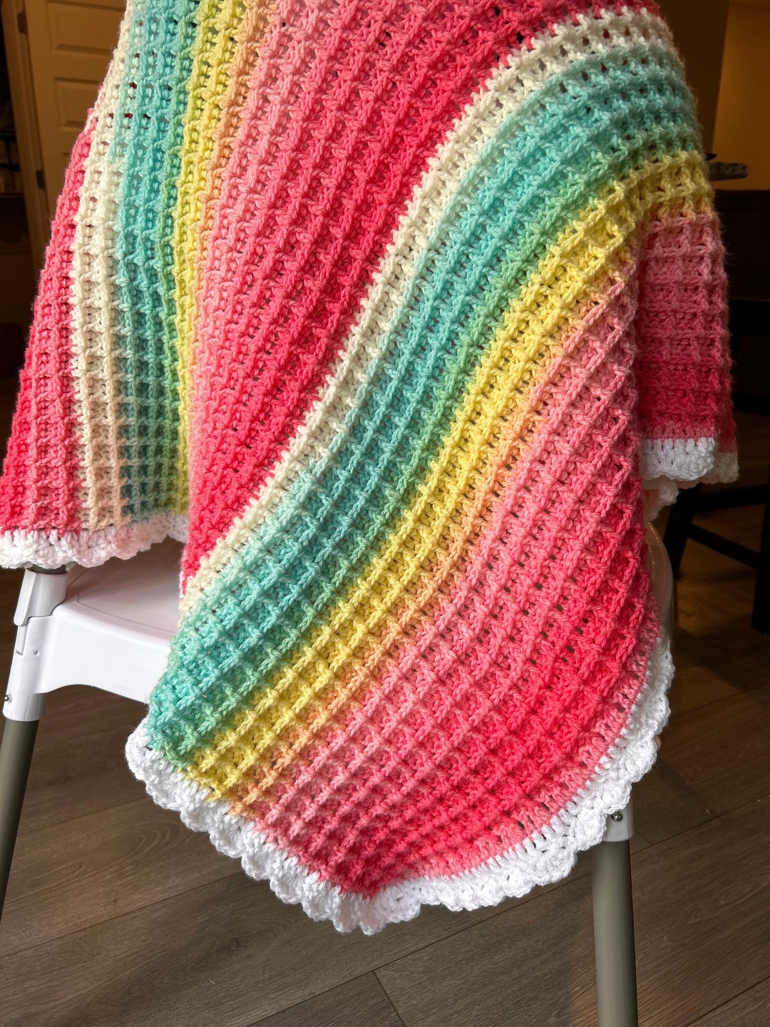 Beginner's Waffle Stitch Blanket Pattern