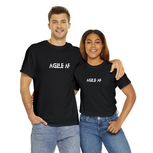 Remote Worker Tshirt Work from home Unisex Heavy Cotton Tee Agile AF: Unleash the Iterative Beast image 6