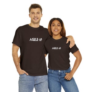 Remote Worker Tshirt Work from home Unisex Heavy Cotton Tee Agile AF: Unleash the Iterative Beast image 1