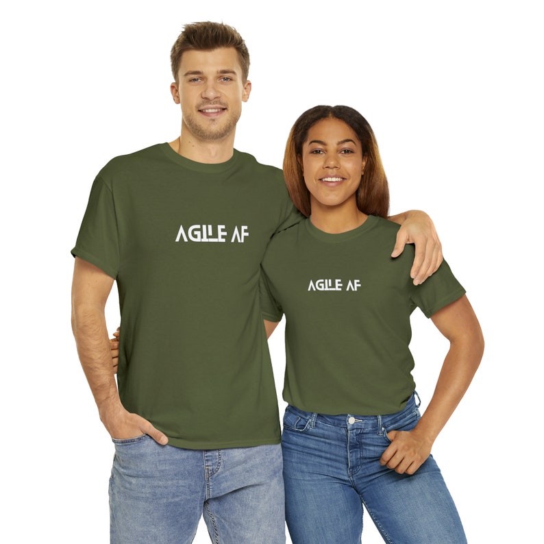 Remote Worker Tshirt Work from home Unisex Heavy Cotton Tee Agile AF: Unleash the Iterative Beast image 7