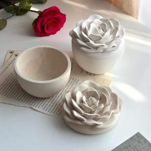 Flower Pot Storage Decor Handmade Stone Jesmonite Jewellery Storage Neutral Home Decor Accesories & Gift