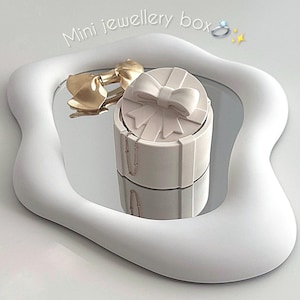 ジュエリーボックス ハート型装飾 | ジュエリー収納 手作り エコフレンドリー ジェスモナイトストーン ニュートラル 美的 ホームデコレーション & ギフト