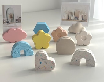 Polaroid Photo Holder Handmade Jesmonite Stone Place Card Holder Wedding Place Card Stand Minimalist Home Decor & Gift