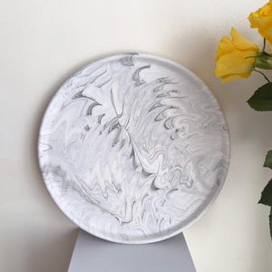 Large Round Decorative Tray Stone Table Tray  Decor Large Plate Neutral Home Decor and Gift Home Accesories