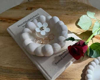 Bubble Bowl Organic Decor Jesmonite Handmade Aesthetic Neutral Home Decor and Gift