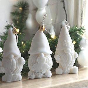 Wichtel-Set Weihnachtskerzendekoration Kerze Dekoration Kokosnuss und Rapswachs Neutral Home Decor und Geschenk Weihnachten