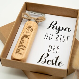 Geschenk für den beste Papa personalisierter Flaschenöffner als Geschenkidee für Geburtstage, Vatertage oder mehr Bild 3