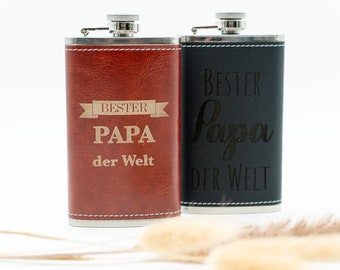 Einzigartiger Leder-Flachmann für Papa: Ein personalisiertes Geschenk der Wertschätzung