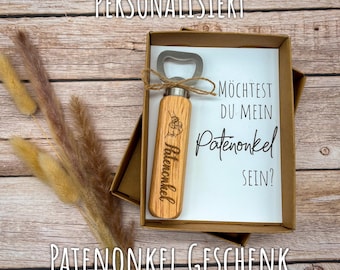 Will you be my godfather? | Personalized godfather gift | Engraved bottle opener | Christening gift