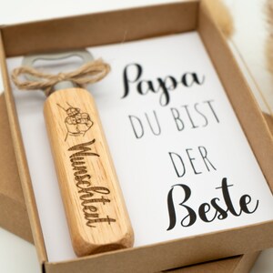 Geschenk für den beste Papa personalisierter Flaschenöffner als Geschenkidee für Geburtstage, Vatertage oder mehr Bild 2