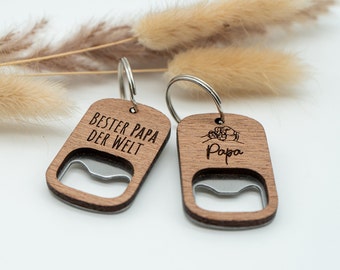 Gepersonaliseerde flesopener sleutelhanger - een ideaal cadeau voor papa