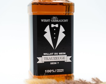 Groomsman Bottle Label: Perfect gift for Groomsmen - Whiskey & Beer, with custom stickers