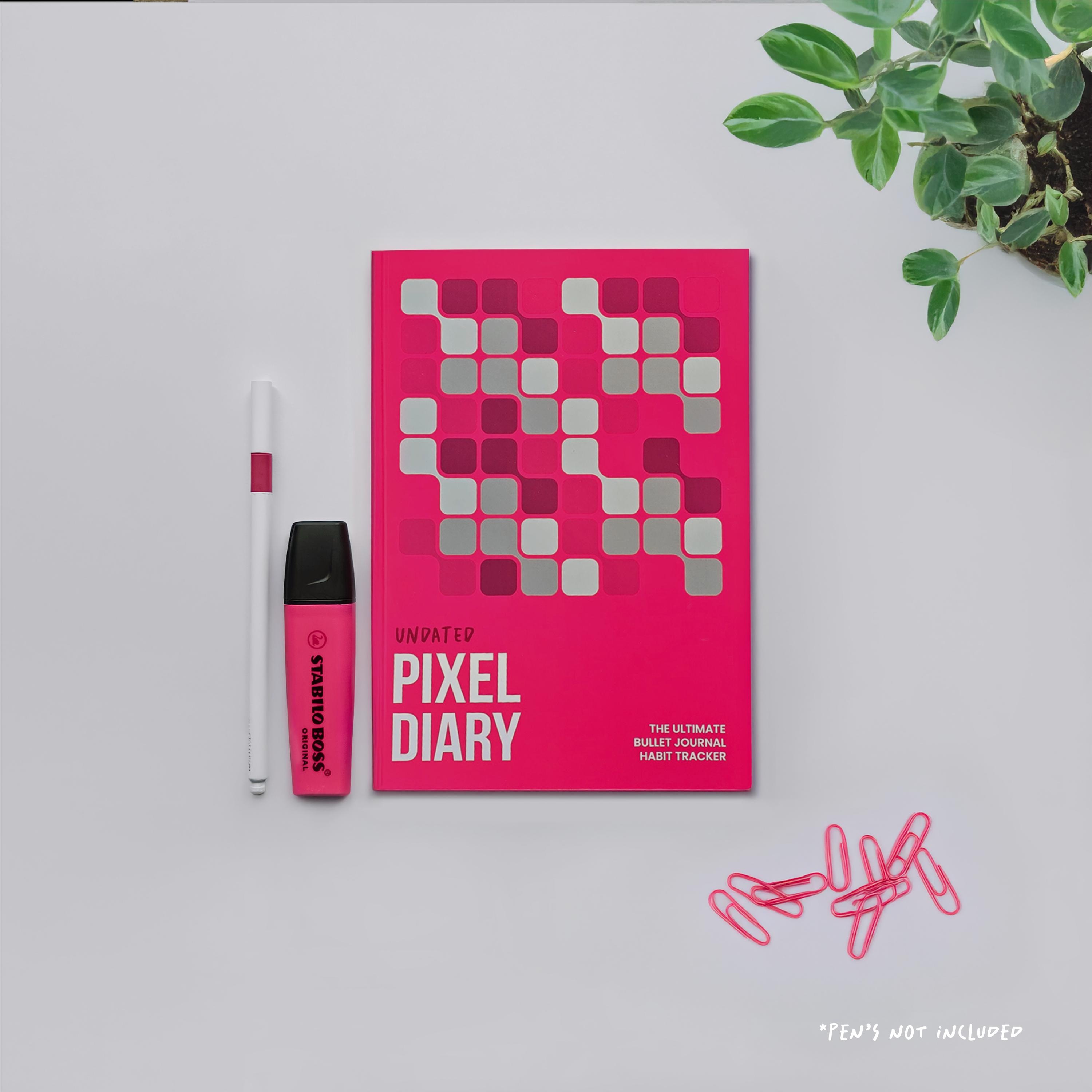 UNDATED Pixel Diary | A Year in Pixels Tracker, Bullet Journal, Track ...
