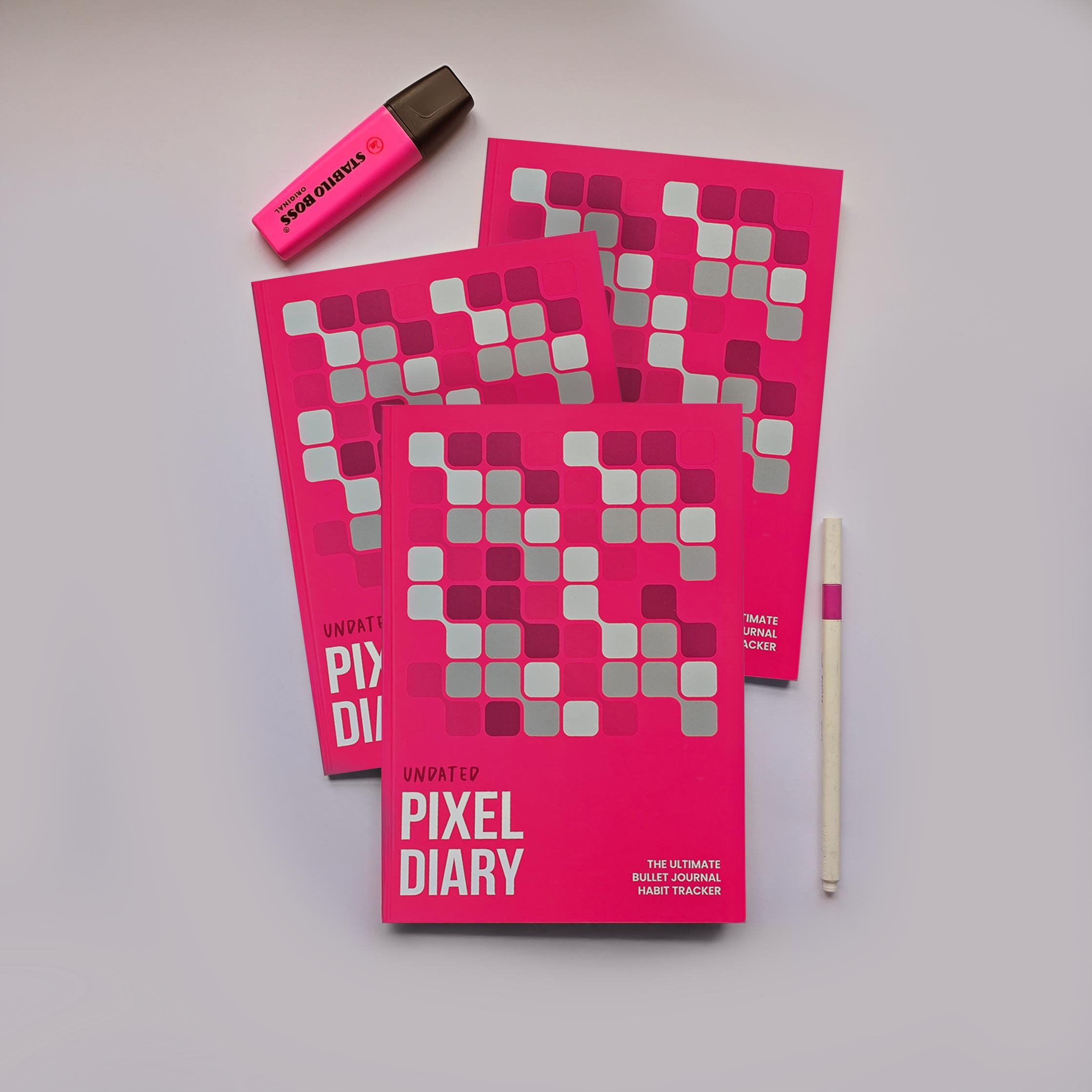 UNDATED Pixel Diary | A Year in Pixels Tracker, Bullet Journal, Track ...