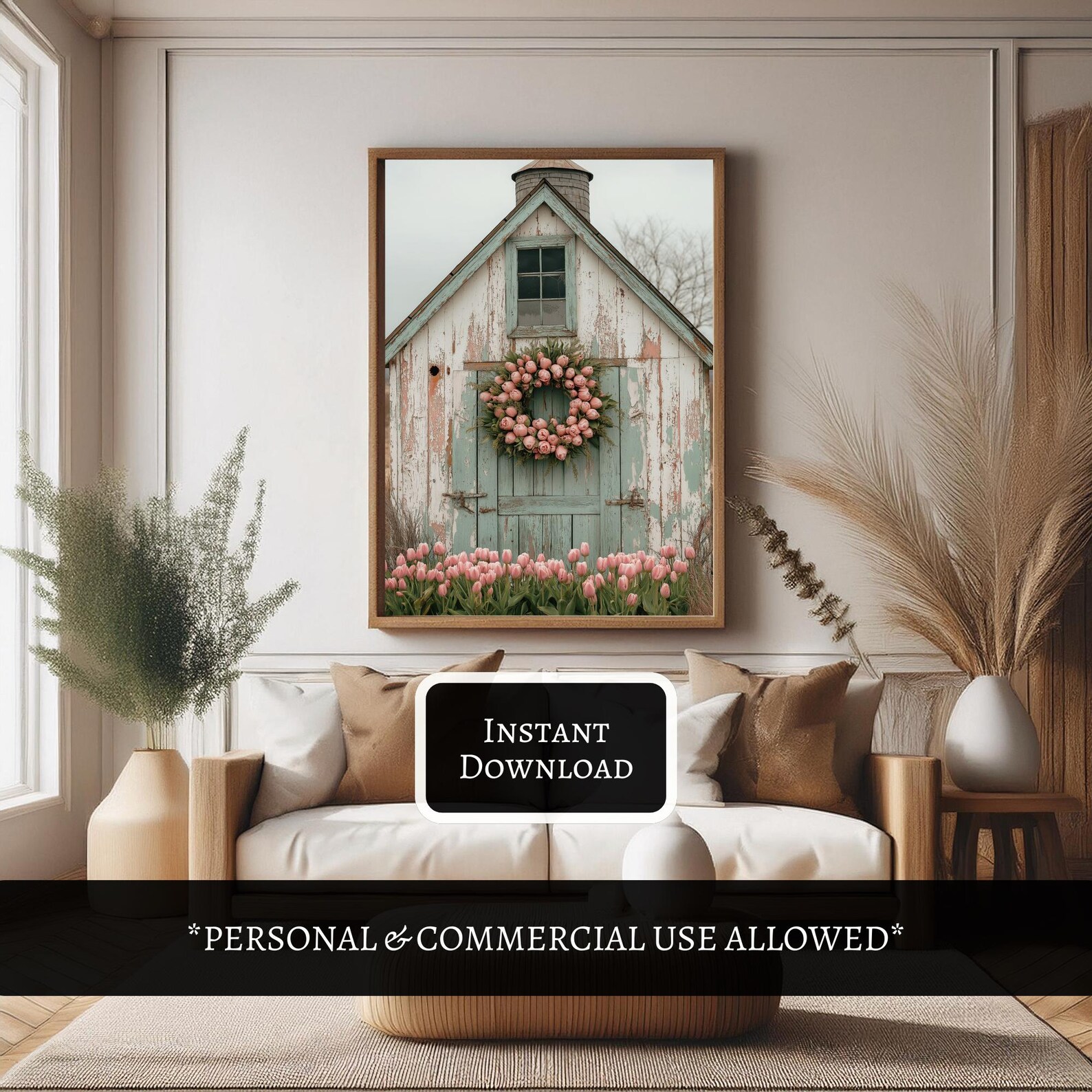 Living Room Wall Decor Print Modern Farmhouse Wall Art Decor Living ...