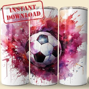 Seamless Burgundy Soccer Mom Tumbler Wrap, Instant Digital Download, 300 DPI PNG, Sublimation Design for 20/30oz, Straight & Tapered Tumbler
