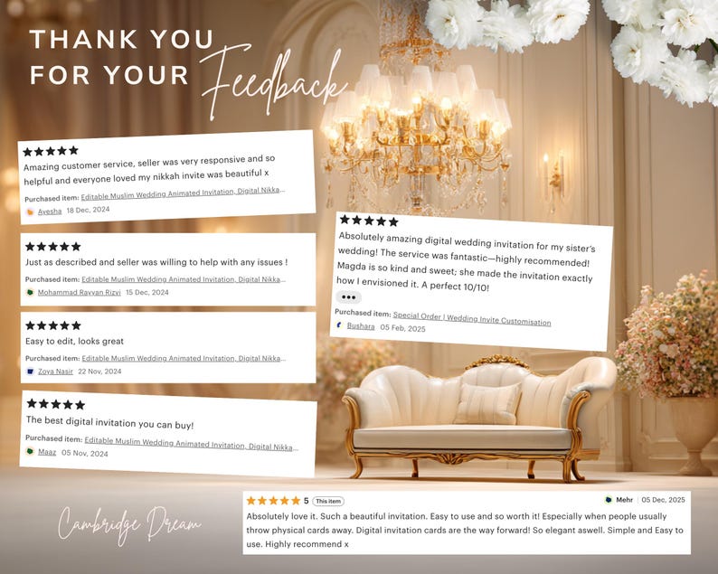 Editable Nikkah Invitation Video | Canva Islamic Wedding Mobile Template – Beige & Gold image 8