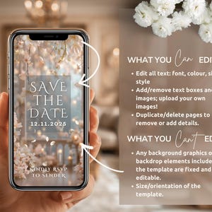 Editable Nikkah Invitation Video | Canva Islamic Wedding Mobile Template – Beige & Gold image 4