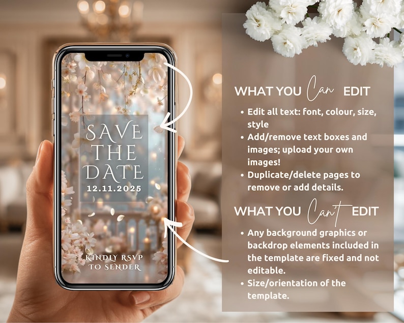 Editable Nikkah Invitation Video | Canva Islamic Wedding Mobile Template – Beige & Gold image 4