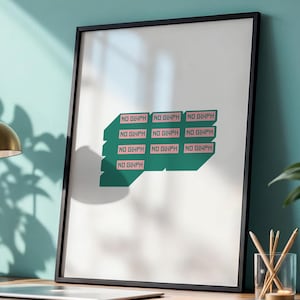 Konsttryck utan tecken | Minimalistisk typografi, utvecklargåva (digital nedladdning)