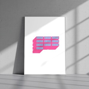 No Glyph Minimalist Typography Art Print | Funny Developer & Graphic Designer Gift | Modern Office Wall Decor | Digital Download