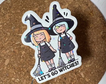 Witch Sticker, Vinyl Sticker, Bestfriend Sticker, Die-Cut Sticker, Vinyl BFF Sticker, Water Resistant Sticker, Laptop Sticker, Friends