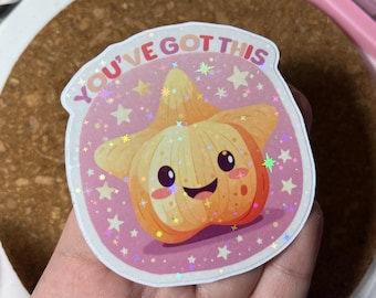 You've Got This Sticker, Vinyl Star Sticker, Die-Cut Sticker, Motivational Sticker, Water Resistant Sticker, Laptop Sticker, Sparkly Sticker