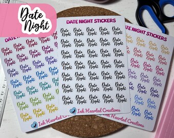 Date Night Sticker, Date Night Planner Sticker, Planner Sticker Sheet, Bullet Journal Sticker, Journal Sticker, Date Night Scrapbooking