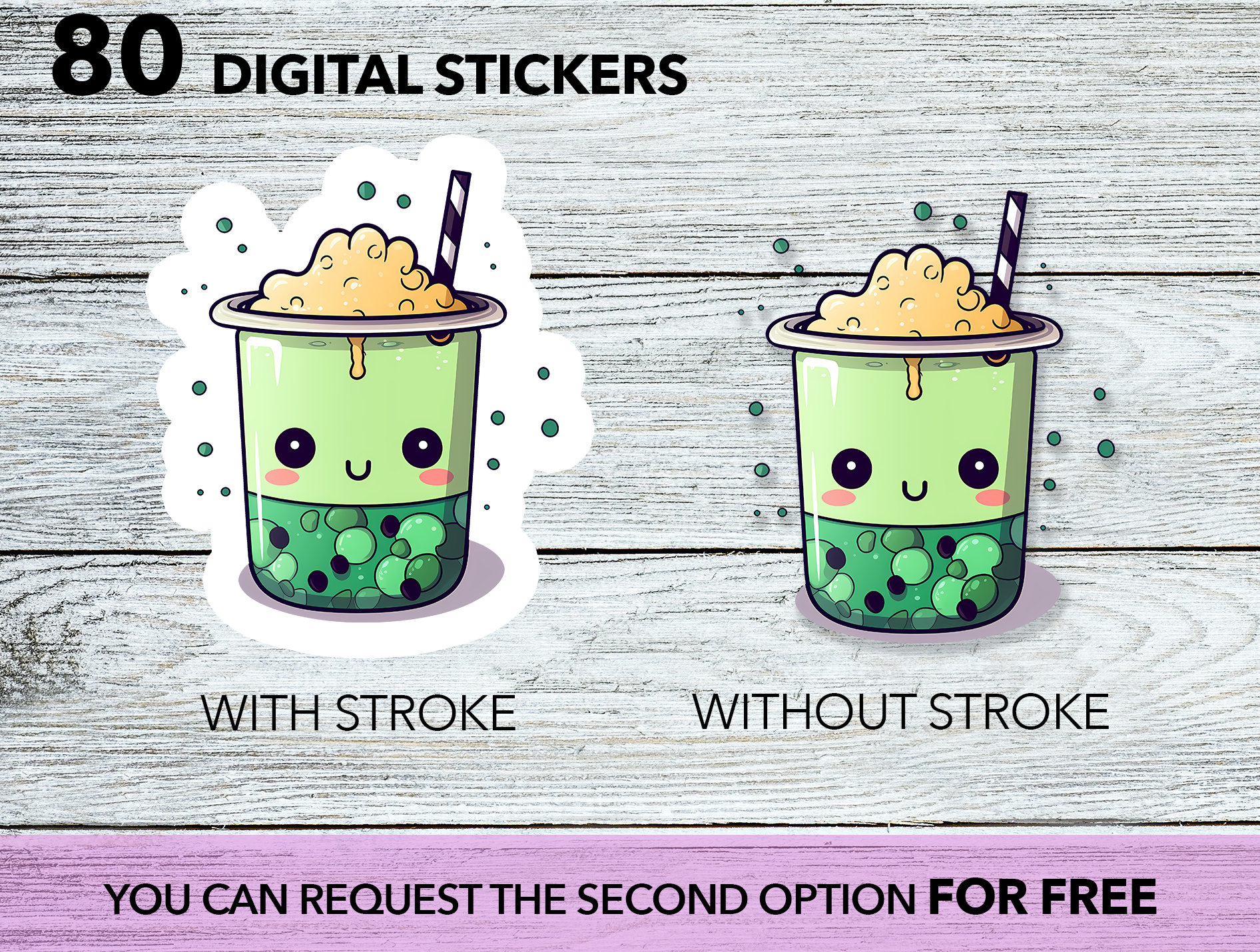 Tapioca Sticker Bubble Tea PNG, Kawaii Sticker, Sticker Png Bundle, Printable Sticker ...