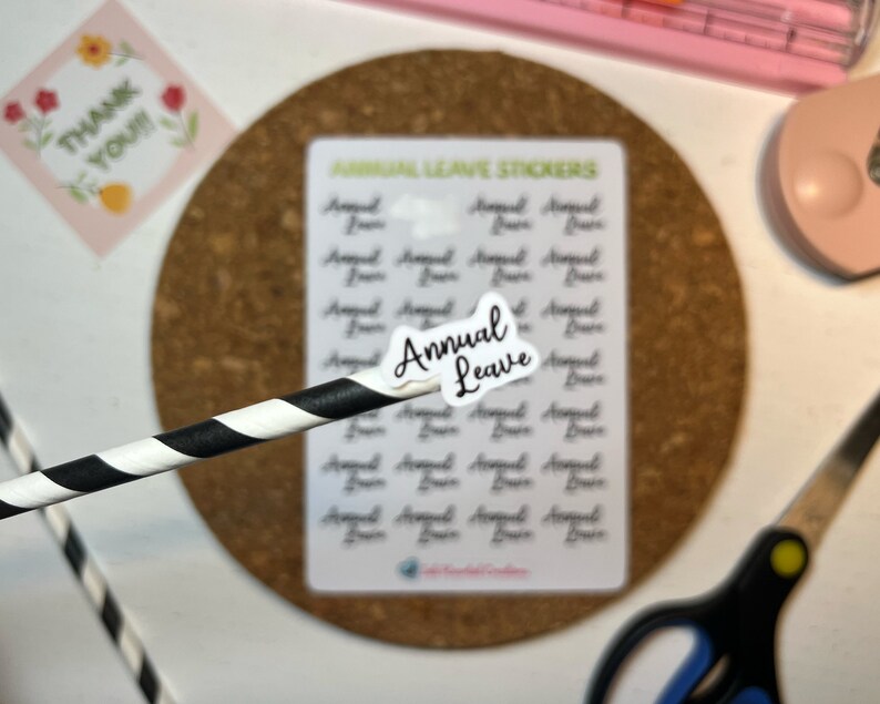 Annual Leave Sticker Sheet, Work Life Planner Sticker, Daily Planner ...