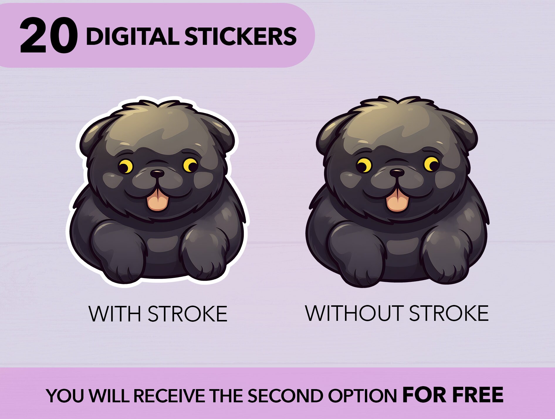 Chubby Dog PNG Sticker, Kawaii Sticker, Dog Sticker, Chubby Dog Clipart ...
