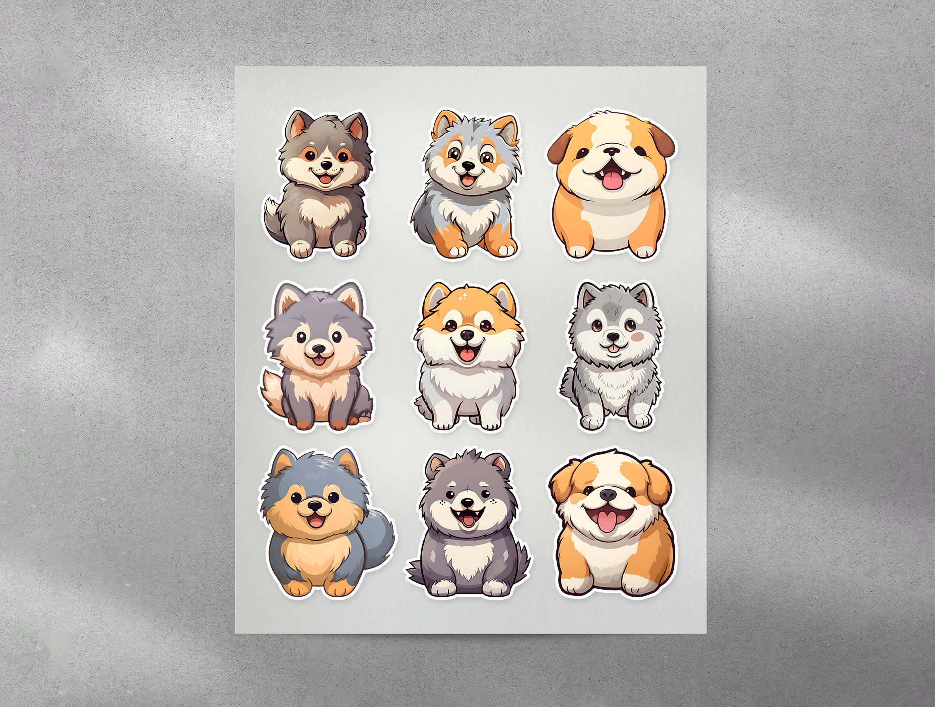 Chubby Dog PNG Sticker, Kawaii Sticker, Dog Sticker, Chubby Dog Clipart ...