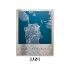 Zinn Jahrestag Geschenk für Frau, Tin Jahrestag Geschenk, Metal City Map Druck, Zinn Jahrestag Geschenk für Ehemann
