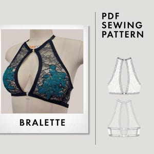 Bralette Sewing Pattern | Bra Sewing Pattern | Lingerie Pattern | Pattern Bralette | Underwear Sewing pattern | Bra Pattern | PDF Patterns