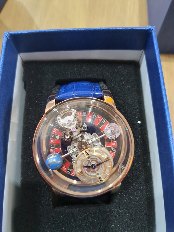 PINDU Luxus Herren Automatik Uhr 5ATM Casino Tourbillon Drehbar