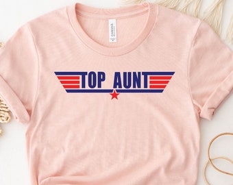 Camiseta de tía, regalo para el Día de la Madre, regalo para tía, linda camiseta de tía, regalo para Navidad