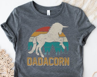 Camiseta de Dadacorn, camiseta de papá unicornio, regalo del día del padre, camiseta de papá unicornio, papá unicornio vintage