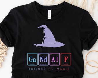 Camiseta de Gandalf para profesores de ciencias, regalo para profesores de ciencias, camiseta con gorro de Gandalf, camiseta de Gandalf