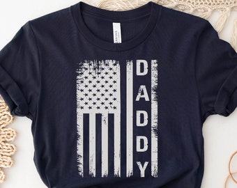 Camiseta con la bandera estadounidense para papá, camiseta para papá estadounidense, camiseta para el Día del Padre, camiseta patriótica para papá, regalo para papá