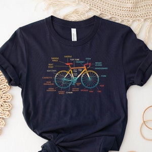 Bicycle Anatomy Shirt, Funny Cycling T-Shirt, Cycling Tee, Cute Biking Shirts,  Bike Lover Gift