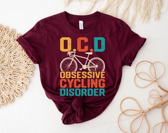 Camiseta con el diseño "TOC (Trastorno Obsesivo Compulsivo) para ciclistas", regalo para ciclistas de montaña, camiseta para ciclistas.