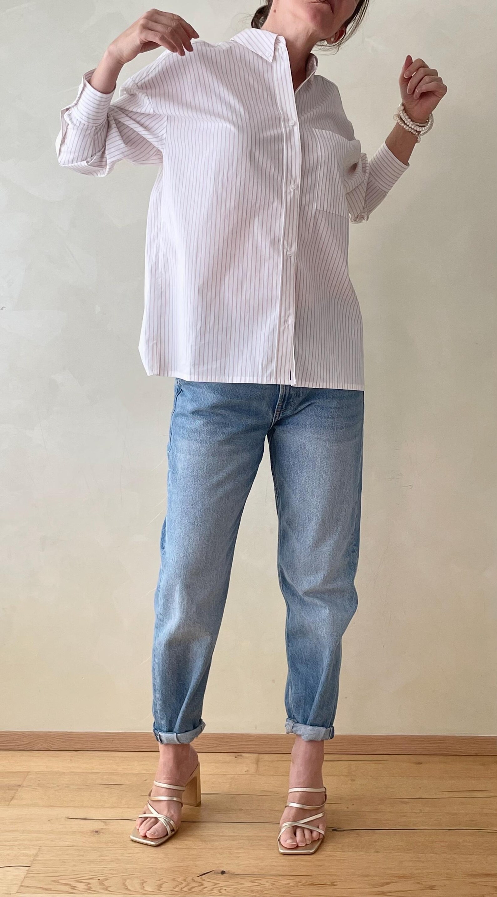 EMMA shirt - GREEN STRIPES