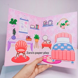 Printable Toca Boca House / Toca Boca Paper Craft / Paper Doll House / Quiet Book / Paper Quiet Book / pdf file / activities to do at home